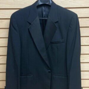 LANVIN rich looking men tuxedo blazer Made in USA Size 44 Reg